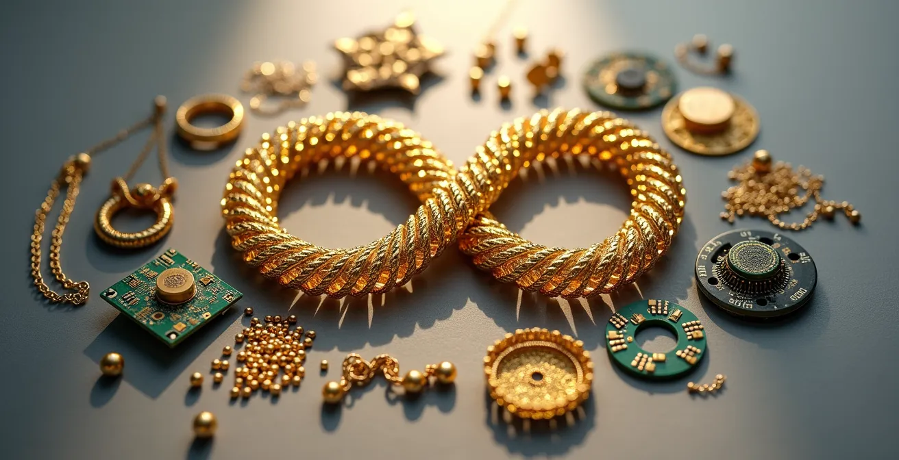 Visualisation du circuit de traçabilité de l'or recyclé certifié en France