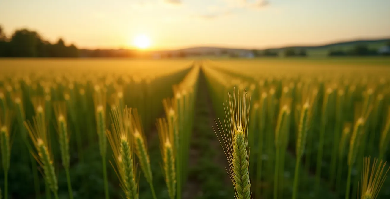Champ de chanvre en France avec texture naturelle de la fibre